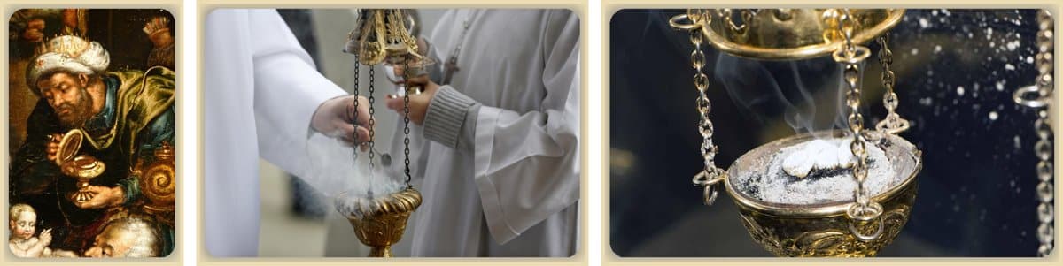 Encensoirs traditionnels avec fumée utilisés dans les rites religieux anciens